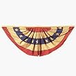 Valley Forge Heritage Series Antiqued  3-Foot x 6-Foot Striped Full Fan Bunting