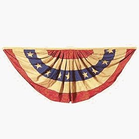 "Antiqued" Heritage 3'X6' Striped Full Fan(bunting)