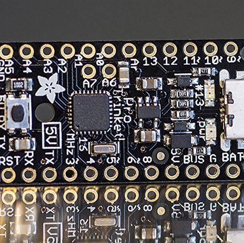 Trinket Pro with Black Solder Mask and the Hackaday.io Logo