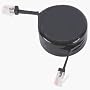 GE Retractable Handset Cord 16ft Black (TL26303)