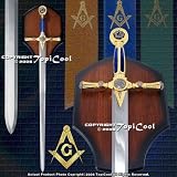 Sporting Goods : 45' Masonic Ceremonial Sword Templar Knight Freemasonry