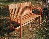 4' Cherry Garden Bench w/Back