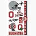 Ohio State Buckeyes Temporary Body Tattoos 3 Pack
