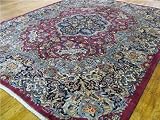 10'0 x 12'6 Red Persian Hand Knotted Wool Kashmar Rug
