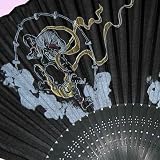 和柄シルク扇子　風神雷神　-戦国武将が好んだパワーの象徴-　/宴会小道具に外人さんへの日本の<strong>お土産</strong>にサムライスピリッツのコノ扇子