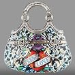 ED HARDY ORIGINAL SOFIA PORTHOLE SATCHEL BAG
