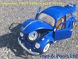 1967 Volkswagen Beetle Blue 1:18 scale (23 cm long!!) Heavy Gauge Die-Cast model with Working doors, workable steering and opening bonnet and boot!