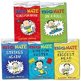 Lincoln Peirce Big Nate Collection 5 Books Set Pack RRP: £28.95 (Big Nate Goes For Broke, Big Nate On a Roll, Big Nate Strikes Again, Big Nate The Boy With The Biggest Head, Big Nate Boredom Buster)