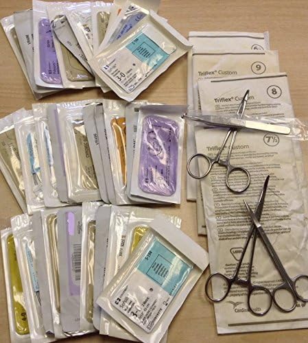 30 Piece Beginning - Intermediate Suture Practice Variety Pack with Instruments