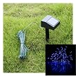 55ft 100 LED Solar String Fairy Blue Lights Outdoor Garden Xmas
