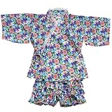 《FLOWER》キャミコンビネゾン甚平【FLOWER3（青）】☆女性用和装ファッション通販☆