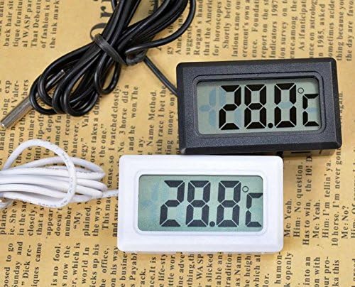 Aquarium/Fish Tank Water Submersible Waterproof Digital LCD Thermometer-white
