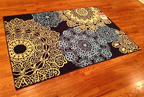 Kaleidoscope Kids Area Rug 4 Feet 5 Inches X 6 Feet 3 Inches - Nice Size - Printed Area Rug with Non Skid Backing 53 Inches By 75 Inches