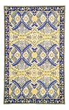 Pinzon Monaco 7'6-by-9'6 Hand-Hooked Wool Rug, Blue