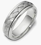 Platinum Comfort Fit 6mm Wedding Band Ring