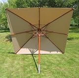 Sonnenschirm Schirm Marktschirm 3x3 3m X 3m eckig Khaki/Beige