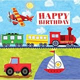 Creative Converting on The Go Happy Birthday 16 Count 3-Ply Paper Lunch Napkins