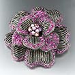 October Birthstone Flower Swarovski Crystal Brooches & Pins
