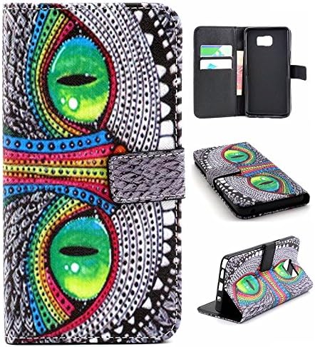 Galaxy Note 5 Wallet Case, Archie Benson 2 in 1 Luxury PU Leather Design Folio Stand Case Flip Cover with Creat Card Slots/ Cash Pouch &amp; Free Screen Protector for Samsung Galaxy Note 5 (Owl Eyes)