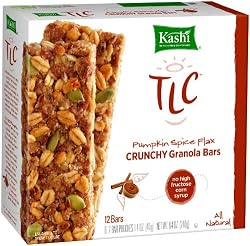 Kashi TLC Crunchy Granola Bar, Pumpkin Spice Flax, 6-2 Bars Pouches, 1.4-Ounces (Pack of 12)