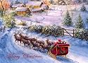 Riding through the snow - 10 Cancer Research UK Charity Christmas Cards - All profits go towards our life-saving work