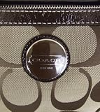 Coach Signature Stripe Shopper Bag Tote Khaki Mahogany - Coach 17433KHA