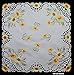 Creative Linens Sunflower Tablecloth Embroidered Cutwork Table Cloth 33x33 Square Topper White