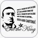 T-Shirt Eric Cantona ::: Colours: skyblue, sand, white and deepred ::: Sizes: S-XL (football)