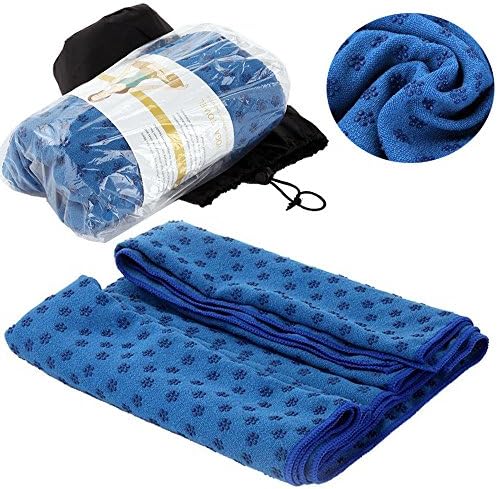 Best Yoga Mat Towel Non-slip Fast drying Micro Fiber,Anti-slip PVC + Free Carring Bag