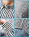 Bentibo Mens Black Gingham Long Sleeve Casual Button Down Cotton Dress Shirt