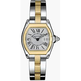 Cartier Roadster Two-Tone 18kt Yellow Gold and Steel Ladies Watch W62026Y4 by Cartier