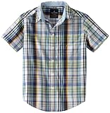Nautica Sportswear Kids Boys 8-20 Short Sleeve Plaid Woven Shirt