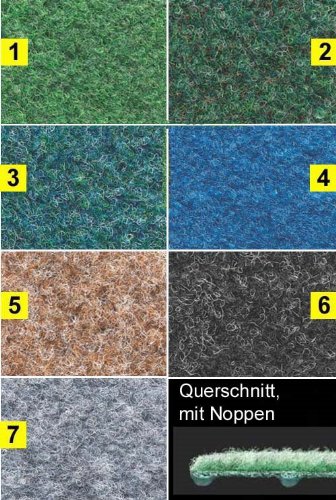  Rasenteppich / Kunstrasen Farbwunder Royal - 7 Farben zur Auswahl - 133x600cm, blau