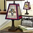 Carolina Panthers Memory Company Art Glass Table Lamp NFL Football Fan Shop Sports Team Merchandise
