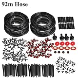[Free Shipping] 92m Garden Micro Drip Irrigation System Atomization Micro Sprinkler Cooling Kit // Jardín 92m sistema de micro riego por goteo atomización micro aspersión kit de refrigeración