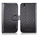 Cellularvilla Wallet Case for ZTE Boost MAX N9520 Pu Leather Wallet Card Flip Open Pocket Case Cover Pouch (Carbon Fiber Black)