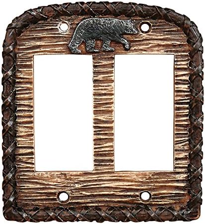 Black Bear Hideaway Double Rocker Plate