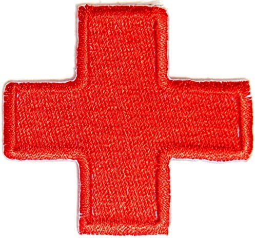2" American Red Cross Medic First Aid Nurse Doctor Emergency Logo Jacket Uniform Patch Sew Iron on Embroidered Iron on Hat Size: 2 Inch X 2 Inch