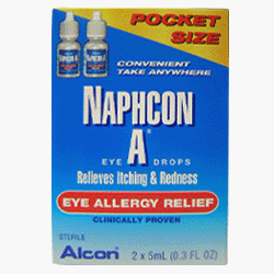 Naphcon a eye allergy relief drops by alcon, pocket size - 5 ml, 2 / pack