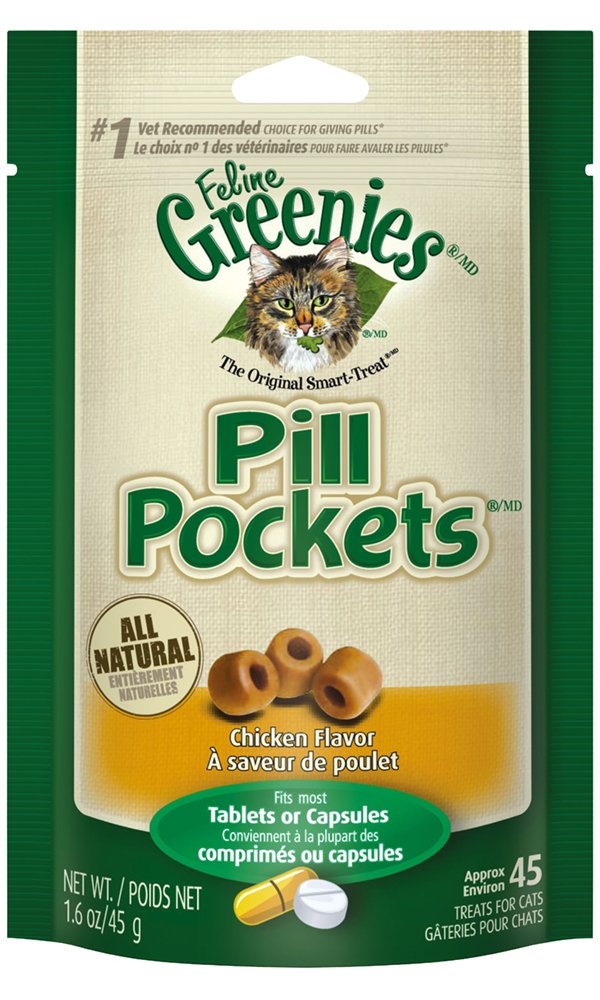 Amazon.com : FELINE GREENIES PILL POCKETS Treats for Cats Salmon ...