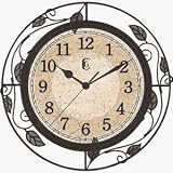 Geneva Clock Co 4479G Wrought Iron Wall Clock