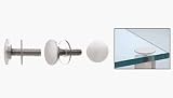 CRL Satin Chrome Low Profile Standoff Cap Assembly for 1-1/4 Standoff Bases