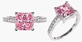 Trista's Princess Cut CZ Promise Ring- Pink