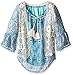 Beautees Girls' Big 2 Pc. Lace Vest with Print Top