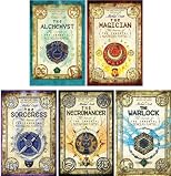 Secrets of the Immortal Nicholas Flamel Series Collection Set 1-5 (Large Trade Paperback, #1 The Alchemyst, #2 The Magician, #3 The Sorceress, #4 The Necromancer, #5 The Warlock)
