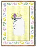 Baby Bottle Yellow Throw - 70 x 53 Blanket/Throw