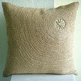 Back To Earth - Throw Pillow Covers - Linen Pilllow Cover with Jute Embroidery
