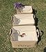 Vintage Eco-friendly Jute Linen Square Storage Bin for Organizing Toys Clothing Books Gift Baskets (Small 11.8