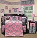 Musical Mobile for Pink Minky Zebra Baby Bedding Set