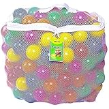 Click N' Play Value Pack of 400 Phthalate Free BPA Free Crush Proof Plastic Ball, Pit Balls - 6 Bright Colors in Reusable and Durable Storage Mesh Bag with Zipper